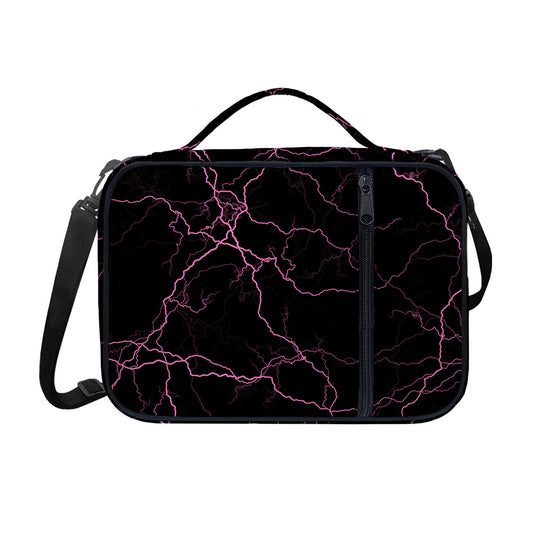 Purple Lightning Print Shoulder Strap Bible Bag