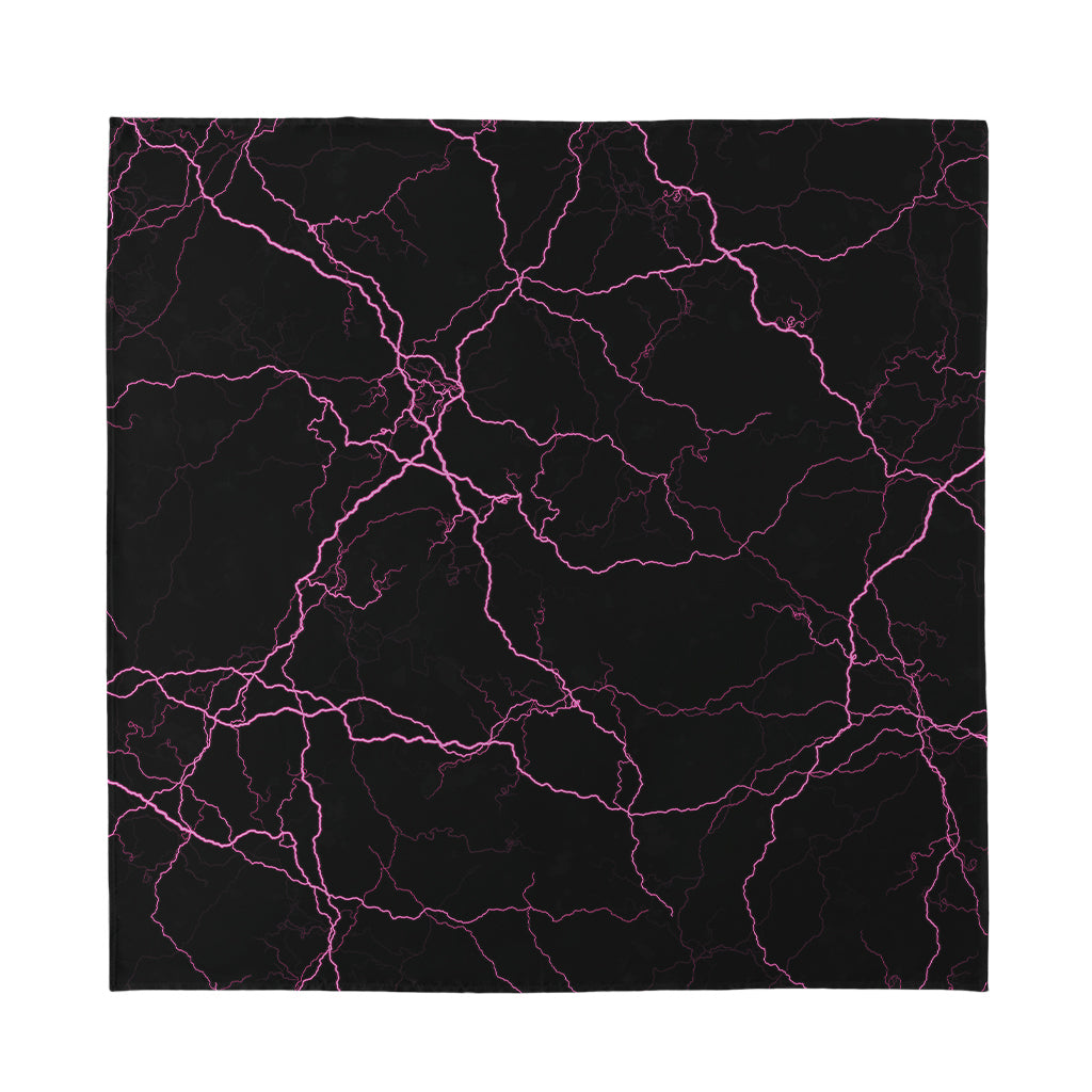 Purple Lightning Print Silk Bandana