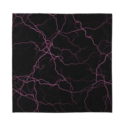Purple Lightning Print Silk Bandana
