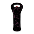 Purple Lightning Print Single Neoprene Wine Tote
