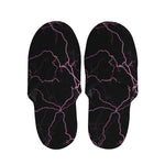 Purple Lightning Print Slippers