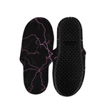Purple Lightning Print Slippers