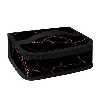 Purple Lightning Print Small Lunch Bag