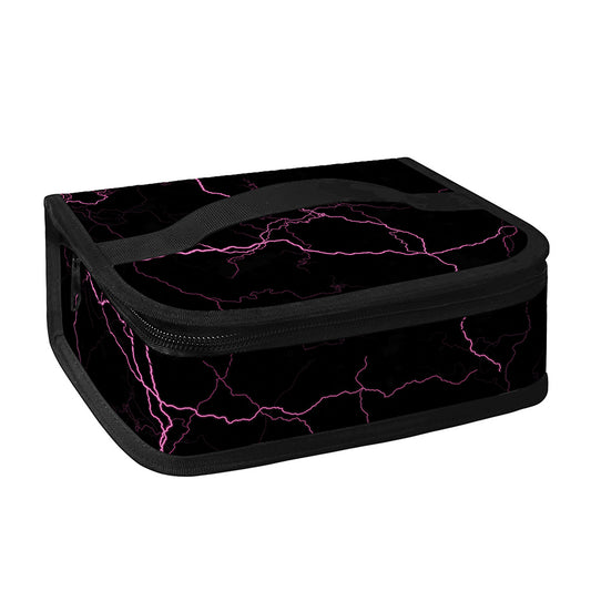 Purple Lightning Print Small Lunch Bag