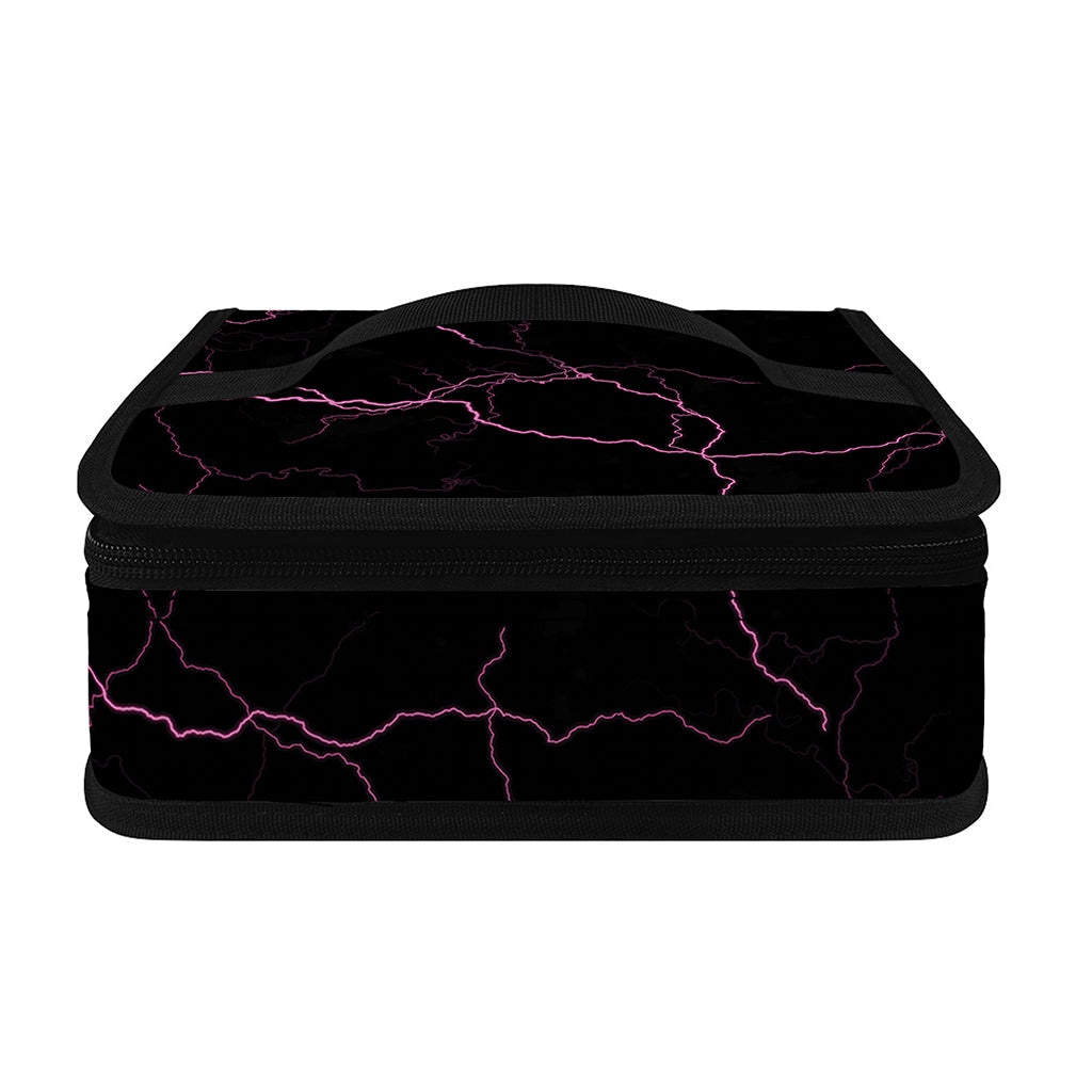 Purple Lightning Print Small Lunch Bag