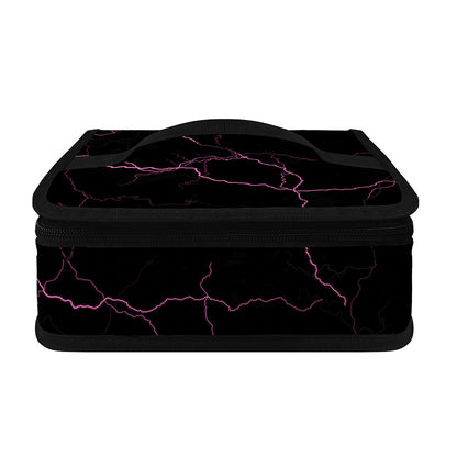 Purple Lightning Print Small Lunch Bag