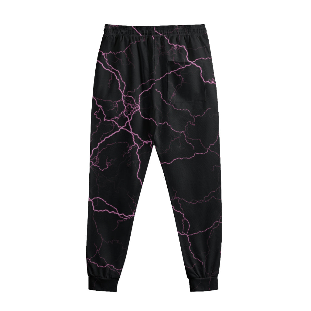 Purple Lightning Print Sweatpants