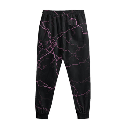 Purple Lightning Print Sweatpants