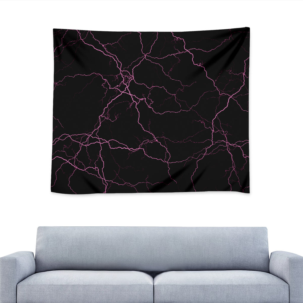 Purple Lightning Print Tapestry