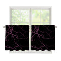 Purple Lightning Print Tier Curtains
