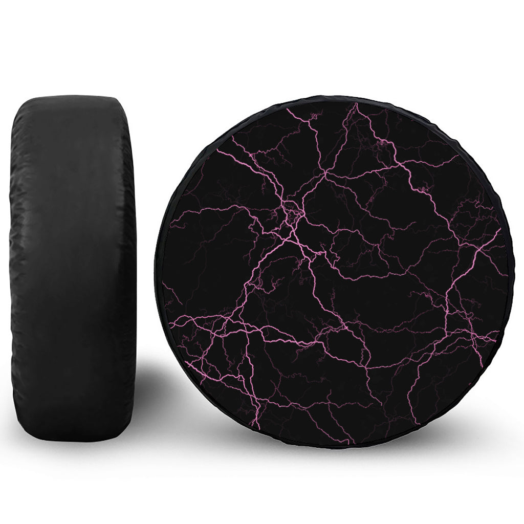 Purple Lightning Print Tire Cover