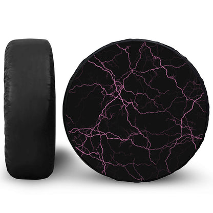 Purple Lightning Print Tire Cover