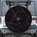 Purple Lightning Print Tire Cover With Camera Hole