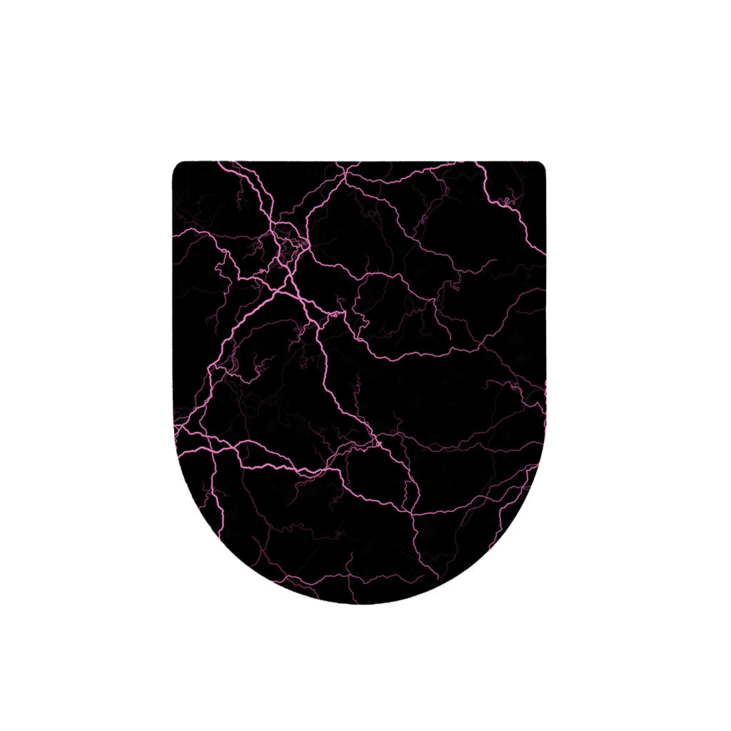 Purple Lightning Print Toilet Lid Cover