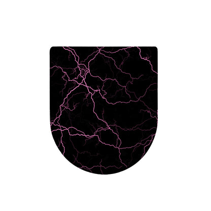 Purple Lightning Print Toilet Lid Cover