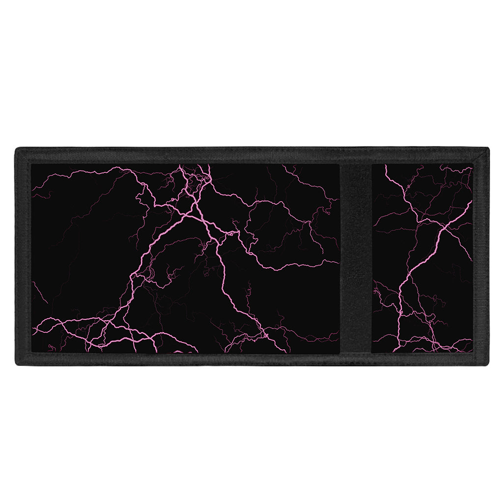 Purple Lightning Print Trifold Wallet