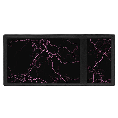 Purple Lightning Print Trifold Wallet