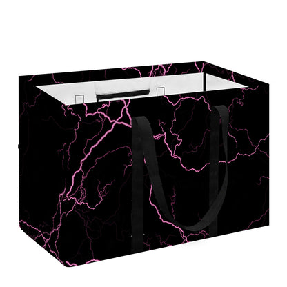 Purple Lightning Print Utility Tote Bag