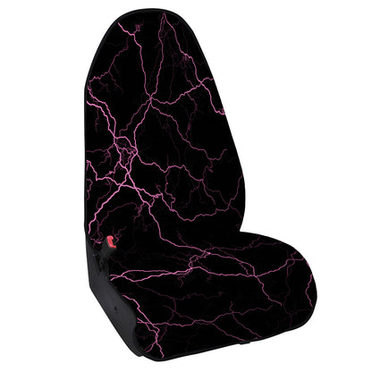 Purple Lightning Print Waterproof Car Seat Cover