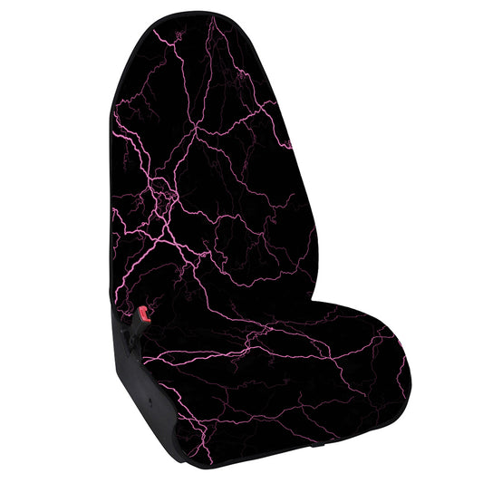 Purple Lightning Print Waterproof Car Seat Cover