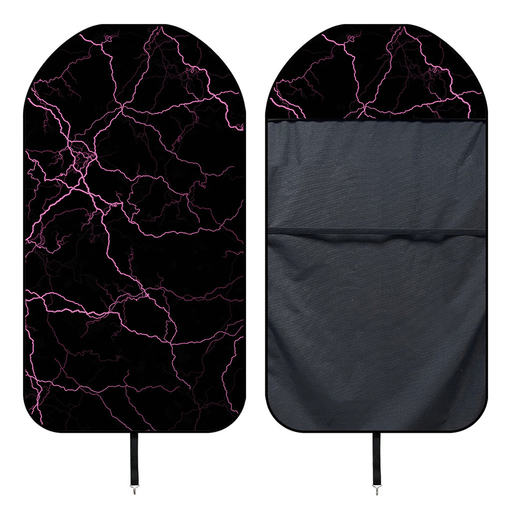 Purple Lightning Print Waterproof Car Seat Cover