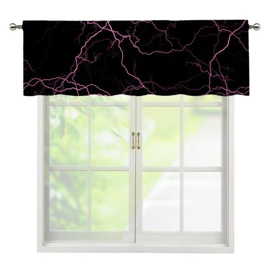 Purple Lightning Print Window Valance