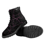 Purple Lightning Print Work Boots