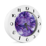 Purple Lily Flower Print Alarm Clock