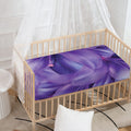 Purple Lily Flower Print Baby Crib Sheet