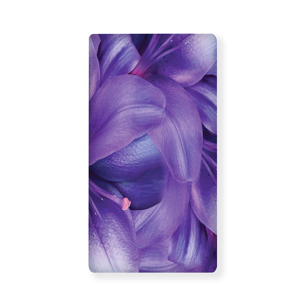 Purple Lily Flower Print Baby Crib Sheet