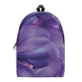 Purple Lily Flower Print School Backpack