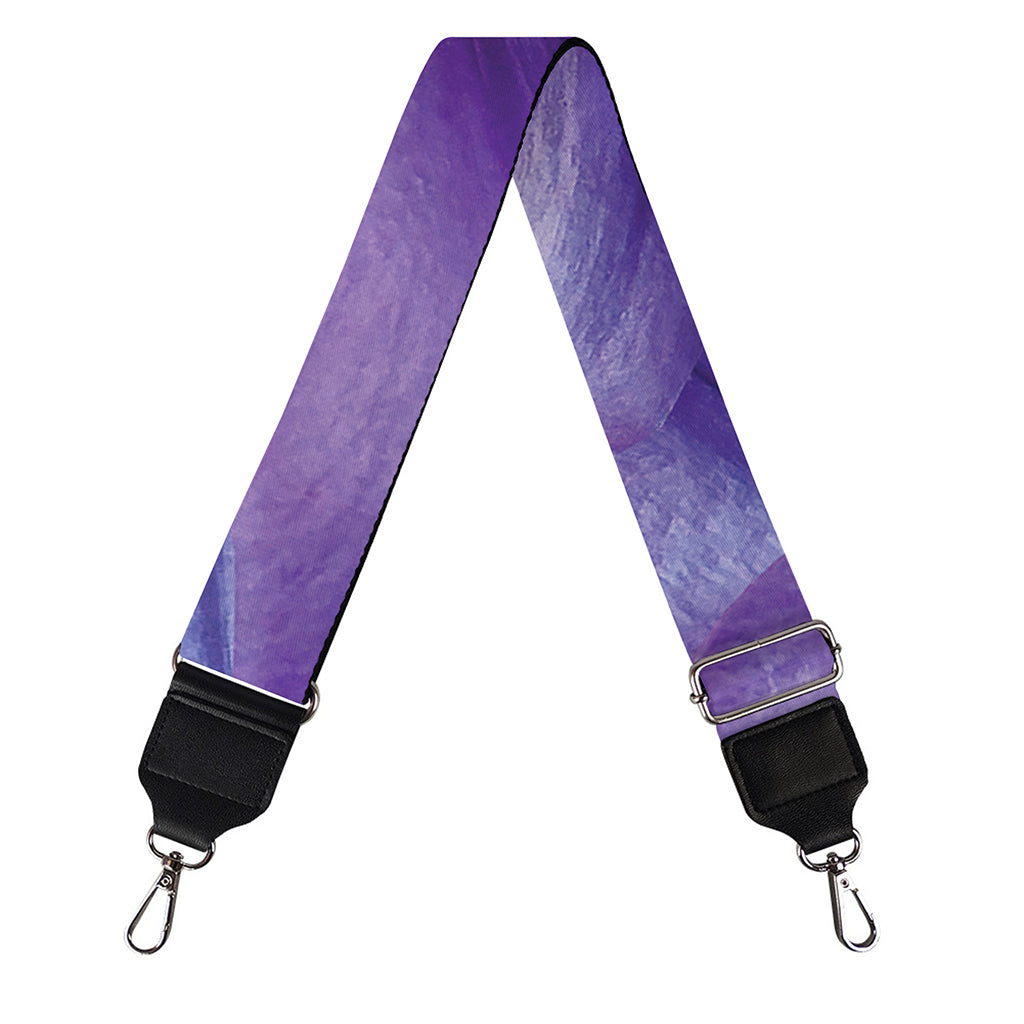 Purple Lily Flower Print Bag Strap