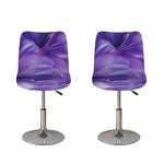 Purple Lily Flower Print Bar Stool Covers