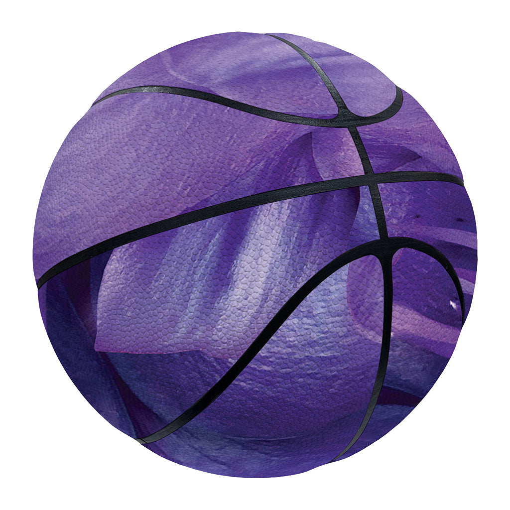 Purple Lily Flower Print Basketball