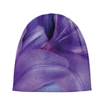Purple Lily Flower Print Beanie