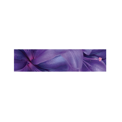 Purple Lily Flower Print Bed Runner