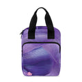 Purple Lily Flower Print Bible Tote Bag
