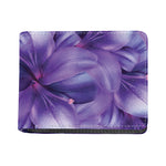 Purple Lily Flower Print Bifold Wallet