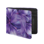 Purple Lily Flower Print Bifold Wallet