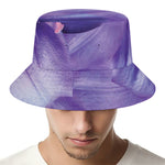 Purple Lily Flower Print Bucket Hat