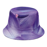 Purple Lily Flower Print Bucket Hat