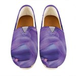 Purple Lily Flower Print Casual Shoes