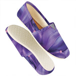 Purple Lily Flower Print Casual Shoes