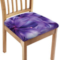 Purple Lily Flower Print Chair Cushion Cover