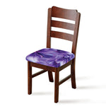 Purple Lily Flower Print Chair Cushion Cover