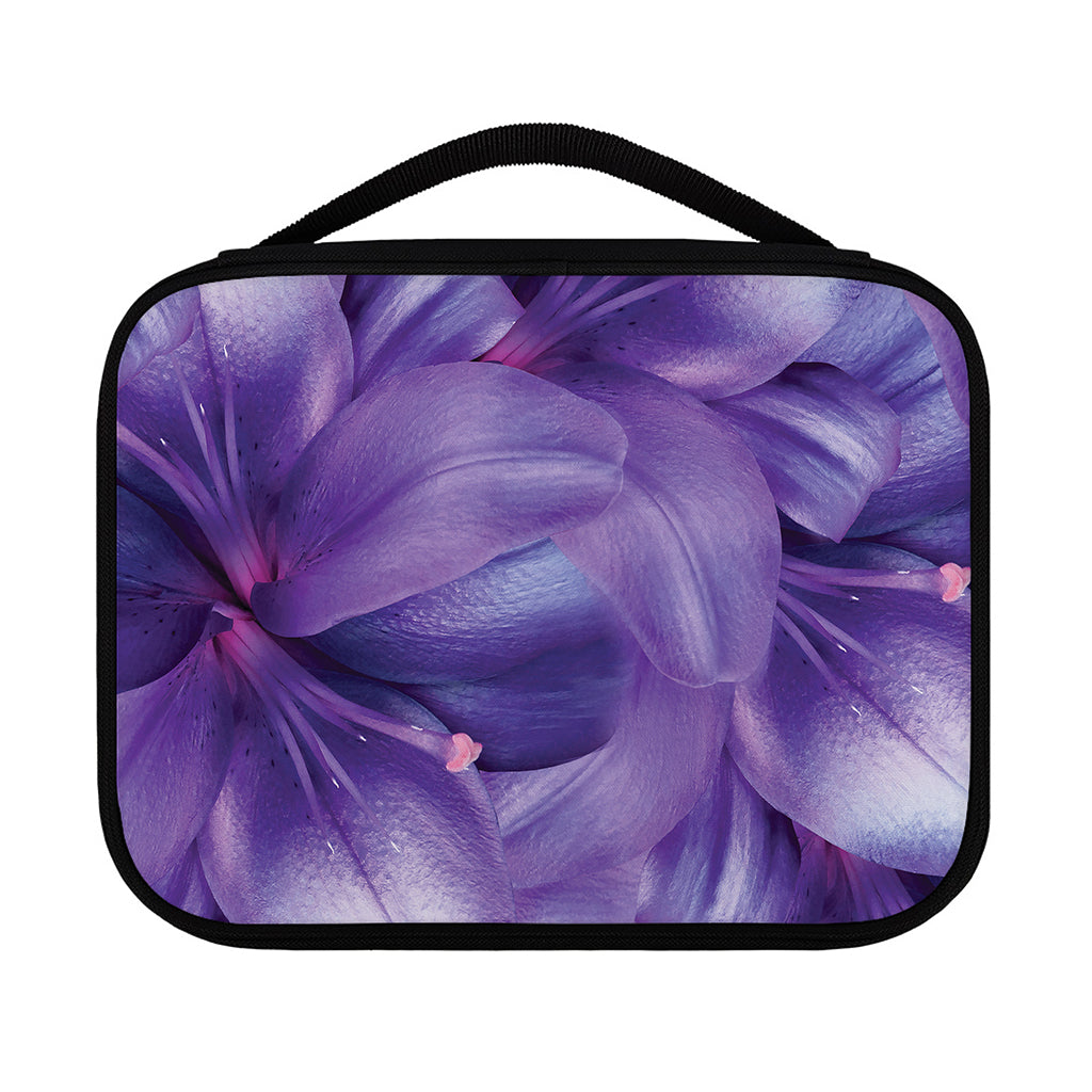 Purple Lily Flower Print Classic Bible Case