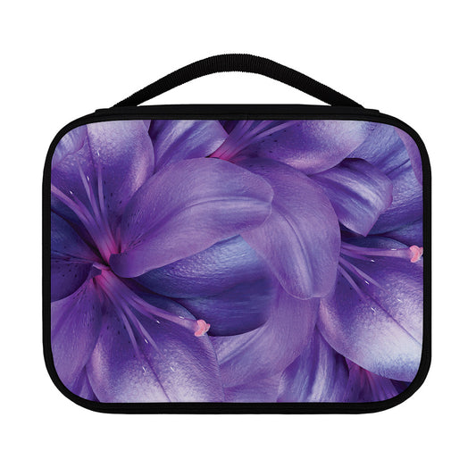 Purple Lily Flower Print Classic Bible Case