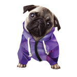 Purple Lily Flower Print Dog Zip Up Hoodie
