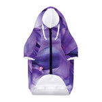 Purple Lily Flower Print Dog Zip Up Hoodie