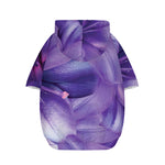 Purple Lily Flower Print Dog Zip Up Hoodie